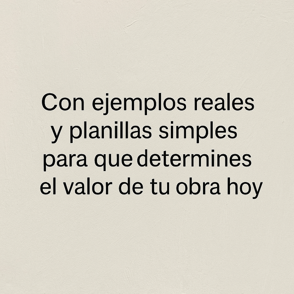 Método paso a paso / Tasación práctica para pinturas